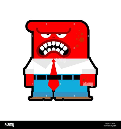 Cartoon Furious Man Red Face Stock Vector Images Alamy