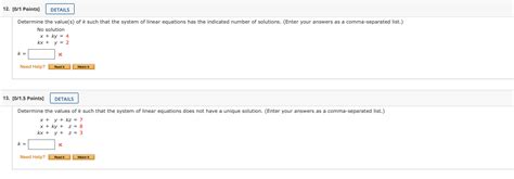 solved 12 [0 1 points] details determine the value s of k