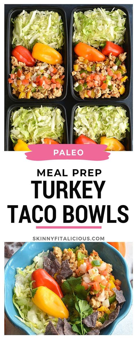 154 calories of turkey, ground turkey, 93% lean, (3.84 oz). Meal Prep Turkey Taco Bowls are a healthier version of ...