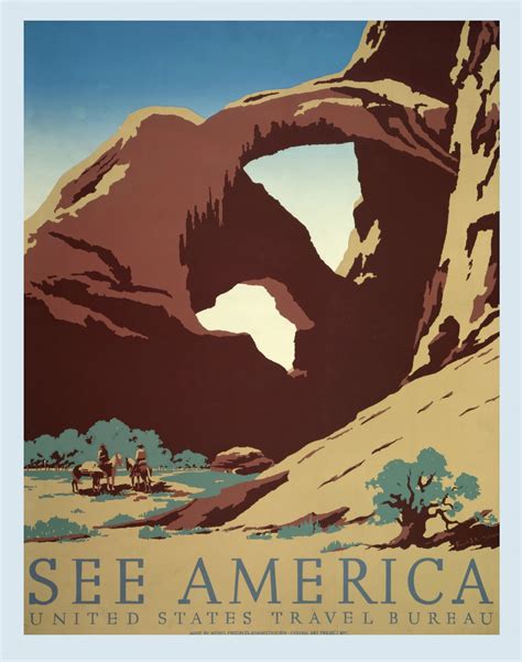 Vintage America Travel Poster Free Stock Photo Public Domain Pictures