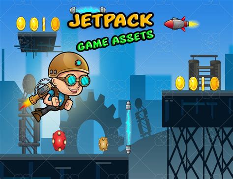Jetpack Boy Game Assets Kit By Dionartworks Codester
