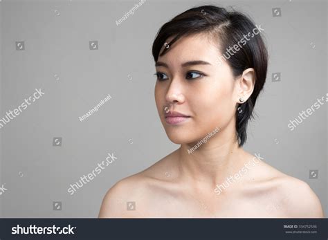 Naked Asian Woman Short Hair Foto De Stock Shutterstock My Xxx Hot Girl