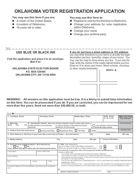 Oklahoma Voter Registration Form