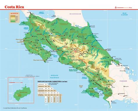 Mapa De Costa Rica Lonely Planet