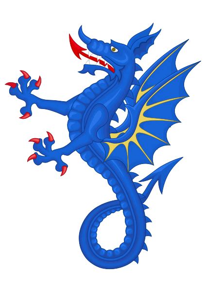File Azure Dragon Svg Wikimedia Commons Coat Of Arms Wyvern Heraldry