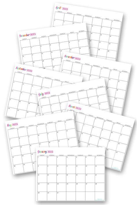 Custom Editable 2023 Free Printable Calendars Sarah Titus