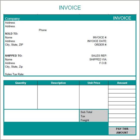 Invoice Format Template 53 Free Word Pdf Documents Download Free