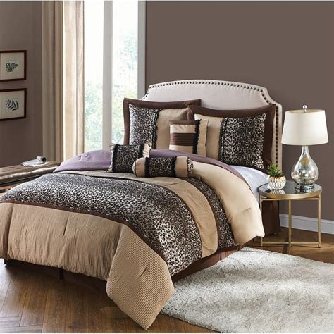 Grand Avenue Leopard Print 7 Piece Comforter Set Overstock 12364443