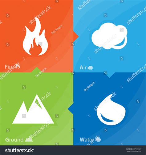 Download the fire, nature png on freepngimg for fire is hot as a result of the conversion of the weak covalent bond in molecular chemical element, o2, to the stronger bonds within the combustion. Set Of 4 Vector Elements - Fire, Water, Air, Ground ...