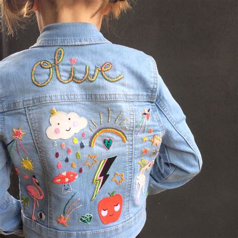 Alphabet Iron On Fabric Patches By Petra Boase Ltd Denim Jacket