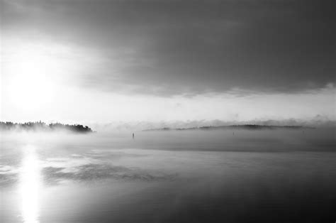 Free Images Sea Ocean Horizon Cloud Black And White Sky Fog