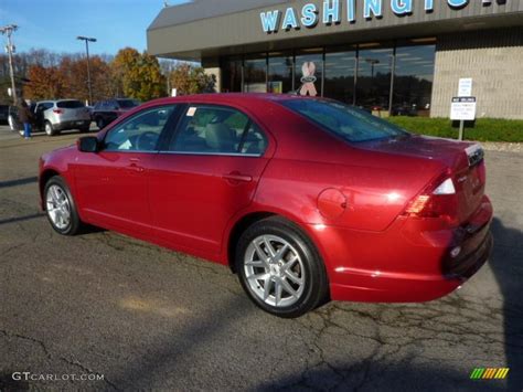 2010 Sangria Red Metallic Ford Fusion Sel V6 Awd 39148927 Photo 2