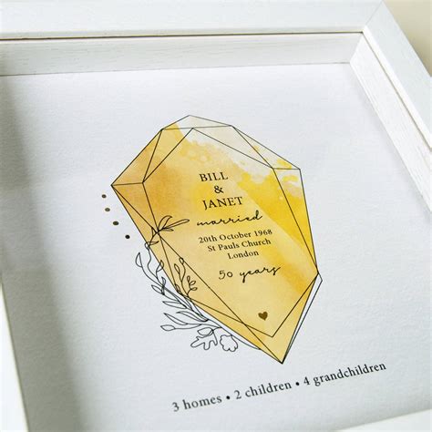 Maybe you enjoy camping, to which an aluminum camping table might be a nice gift idea. Framed 50th Wedding Anniversary Gift With Gold By Ant ...