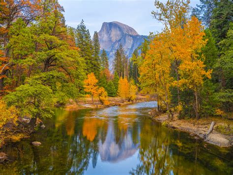 Yosemite Np Autumn Half Dome Reflections Sentinel Bridge M Flickr