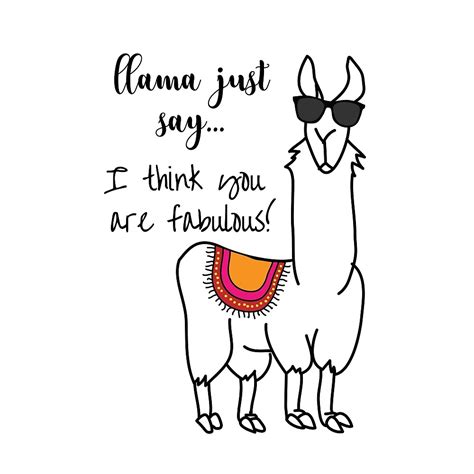 Llama Just Sayyou Are Fabulous By Going4ward Redbubble