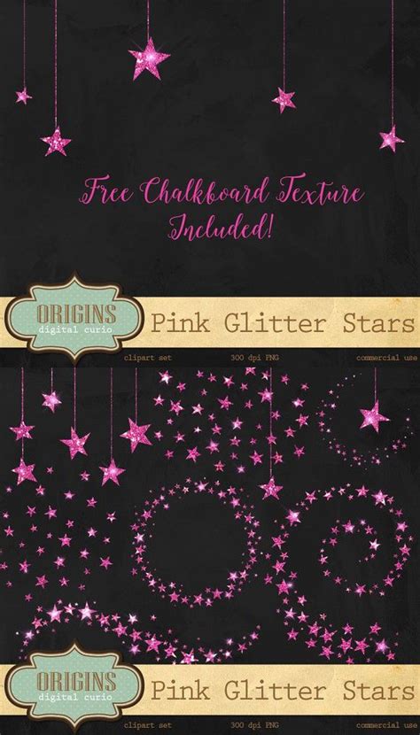 Pink Glittering Stars Clip Art Clip Art Star Clipart Pink