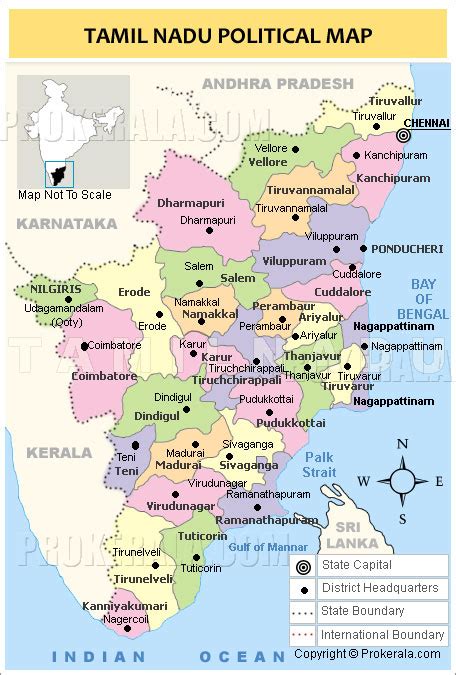Political Map Of Tamilnadu With Districts Cassie Anjanette