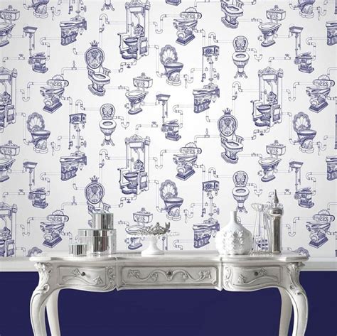 Toilet Heaven Wallpaper From The 70s Quirky Wallpaper Bathroom