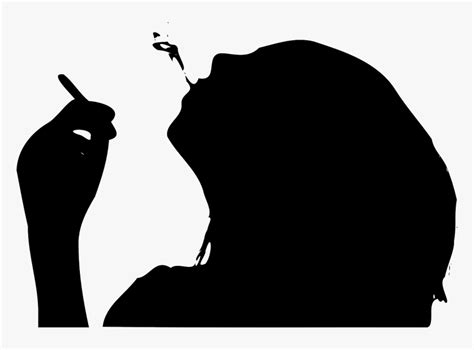 Smoking Woman Face Silhouette Smoke Enjoy Smoking Silhouette Png