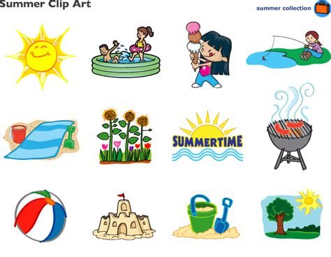 Things Used In Summer Season Clip Art Library