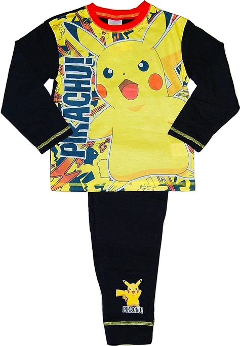 Boys Pyjamas Pjs Pokemon Pikachu 5 6 7 8 9 10 11 12 Years