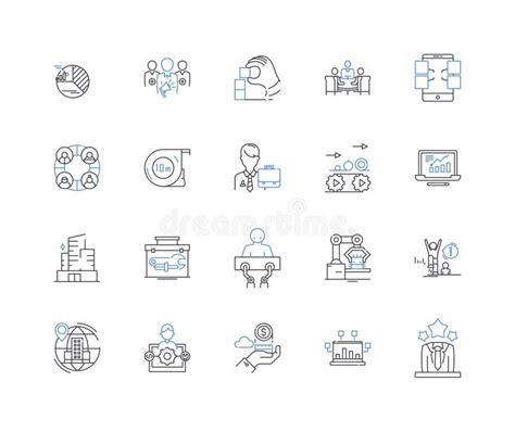 Assembly Line Production Line Icons Collection Automation Efficiency
