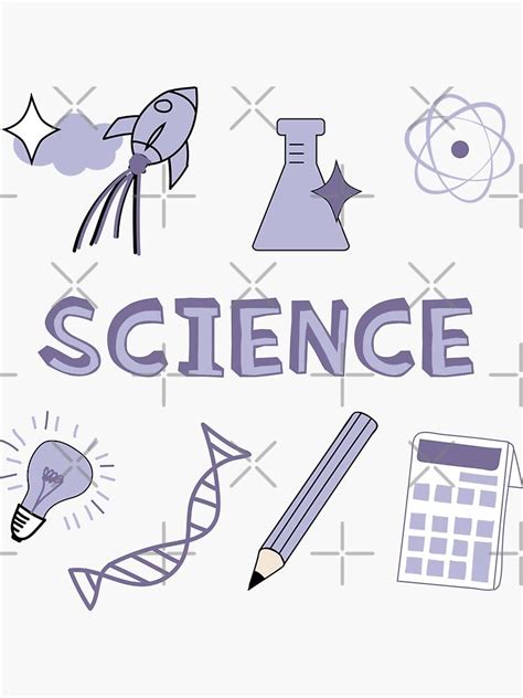 Light Purple Science School Subject Sticker Pack Sticker By The Goods