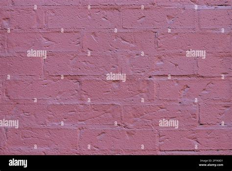 Close Up Of Painted Pink Brick Wall Texture Background Stock Photo Alamy