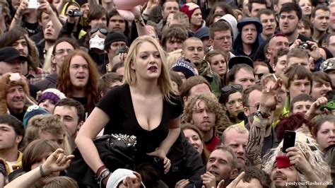 Concert Sluts Flashing Her Boobs Naked And Nude In Public Pictures