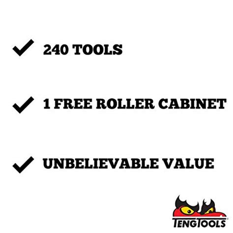 Teng Tools 240 Piece Complete Mixed Eva Foam General Hand Tool Kit With