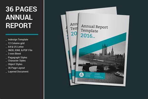 pages annual report brochure templates creative market
