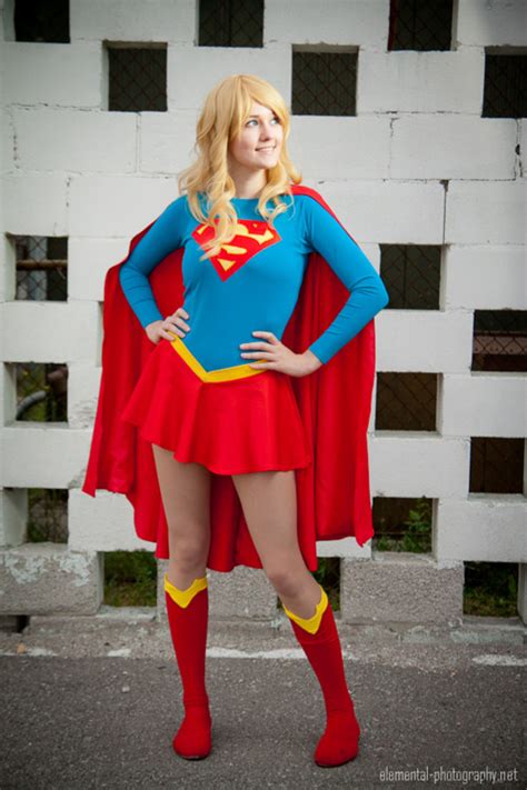 Posing Dramatically Supergirl Cosplay Luscious