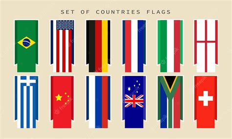 Premium Vector Country Flags Collection