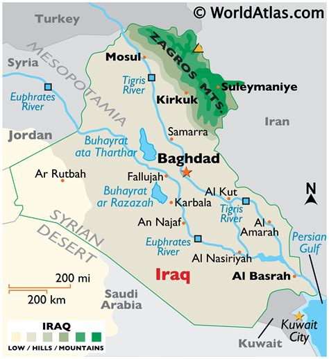 Iraq Map Geography Of Iraq Map Of Iraq