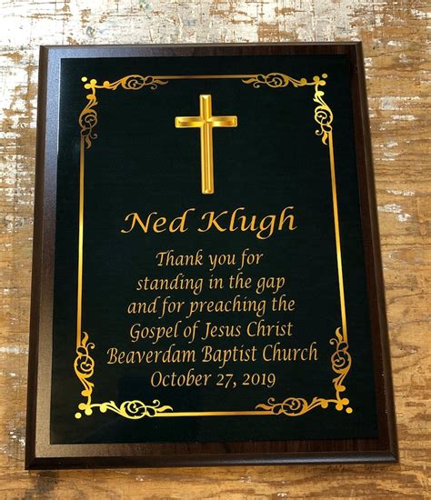 Christian Award Religious Award Custom Award Plaque Black With Etsy