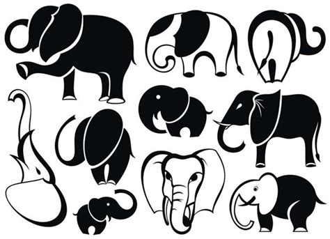 Cute Elephant Illustrations Vector Animal Free Vector Free Download