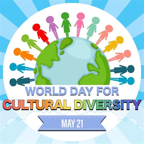 El Diseño Del Cartel Del Día Mundial De La Diversidad Cultural Vector