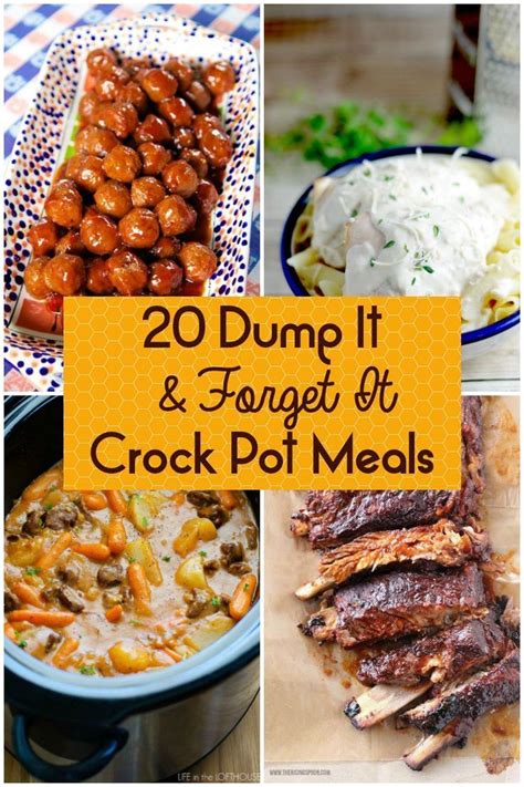 Share your favorite crock pot dinner recipes with us at merry monday. 20 Easy Dump It and Forget It Crock Pot Meals # ...