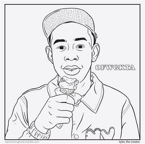 Tyler The Creator Coloring Books Black Stickers Tyler The Creator