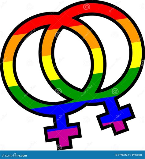 Gay Pride Her And Her Symbol Stock Vector Illustration Of Poster
