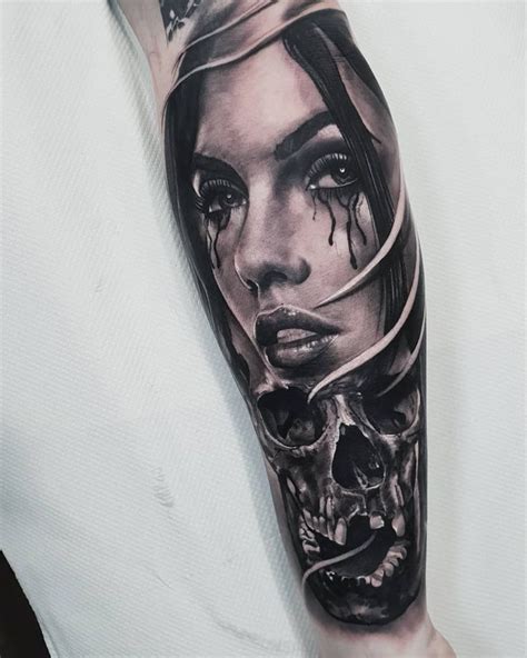 Black And Gray Detailed Tattoo Realism By Nick Imms Inkppl Realism