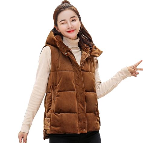 Winter Women Vests Waistcoat 2018 New Autumn Mid Long Down Cotton Padded Vest Female Sleeveless