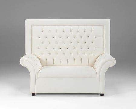 The button tufted stitching in the seating and backrest offers an extra touch of sophistication that enhances its. Crystal White Loveseat - High Back Rentals | Rental ...