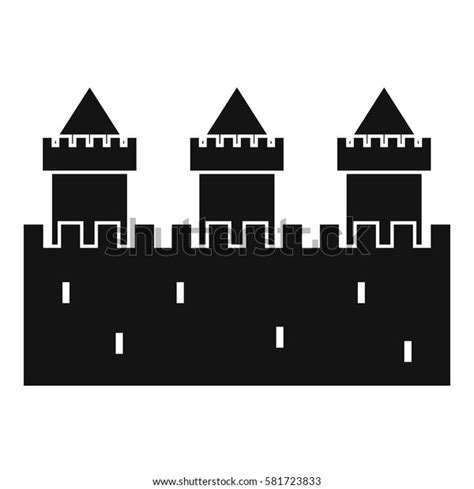 Medieval Wall Towers Icon Simple Illustration Stock Vector Royalty