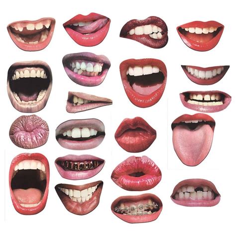 20 Pcs Lip Photo Booth Props On Sticks Diy Funny Mouth Realistic Party