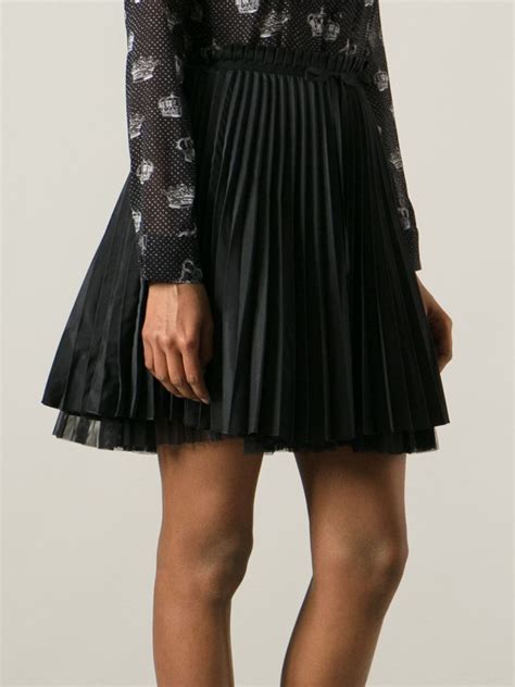 Lyst Red Valentino Pleated Skirt In Black