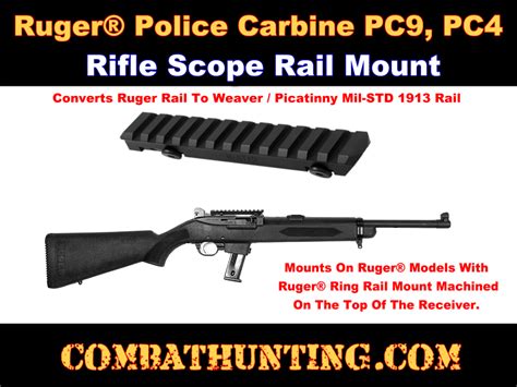 Pc94 Ruger Police Carbine Pc9 Pc4 Scope Mount Rail Ruger Mini 14
