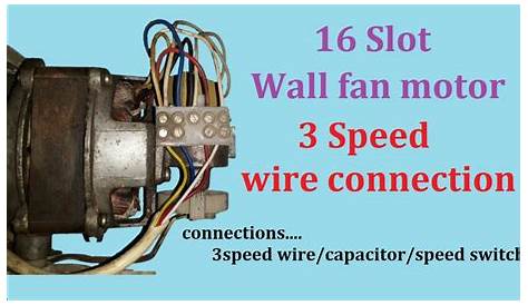 connection 3 speed fan motor wiring diagram
