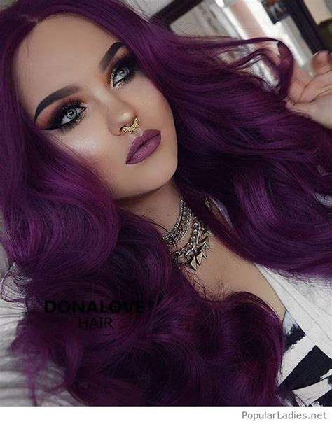 Beautiful Purple Hair And Lips