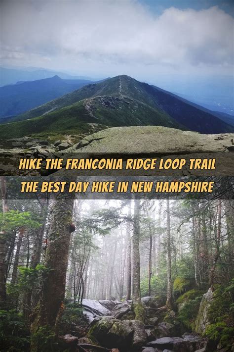 The Franconia Mountain Range And A Misty Hiking Trail Franconia Ridge